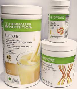 HERBALIFE Formula 1 Mango Flavor 500g, Protine Powder 200g + Lemon Afresh 50g Protein Blends