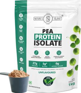Nature's island Plant Plant-Pea Protein Isolate Unflavoured (27G Protein, 4.7G BCCAs,ZERO Sugar) Plant-Based Protein