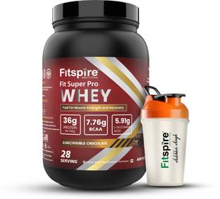 Fitspire Fit Super Pro Whey Protein with Shaker | 36g Protein per 100g Serving Whey Protein