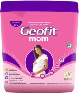 GEOFIT Mom's Nutrition Powder for Pregnancy & Lactation | Vanilla Flavour Protein Blends