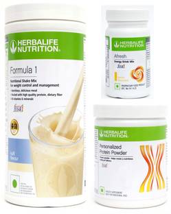 HERBALIFE FORMULA-1 SHAKE KULFI-500 GM+PROTEIN POWDER -200 GM+AFRESH -LEMON-50 Protein Shake