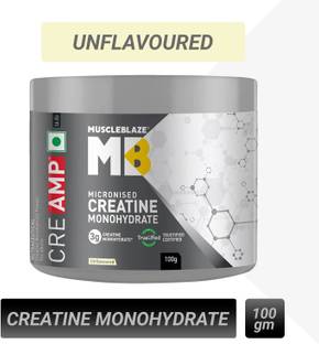 MUSCLEBLAZE Micronised Creatine Monohydrate CreAMP Powder, Trustified Certified Creatine