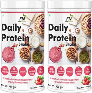 Floral Nutrition Daily Protein Shake with Herbal Blend, Omega-3, 18 Vitamins-For Energy, Immunity Nutrition Drink