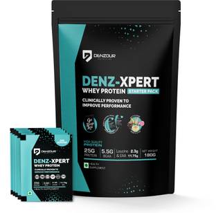 DENZOUR NUTRITION Denz - Xpert Multi Sachet | Muscle Growth| 25gm Protein 5.5g BCAA Whey Protein
