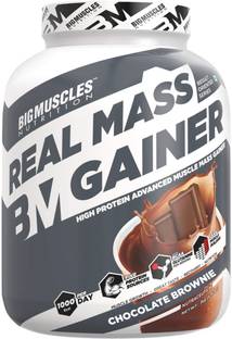 BIGMUSCLES NUTRITION Real | High Protein Muscles | Added BCAA, Glutamine Weight Gainers/Mass Gainers