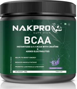 Nakpro BCAA 2:1:1 , 5g Vegan BCAA - Jar, 1.5g Creatine & Electrolytes for Endurance BCAA
