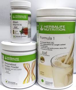 HERBALIFE Nutrition Vanila Shake 500g Protine Powder 200g & Tulshi Afresh 50g Plant-Based Protein