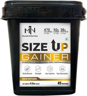 MuscleD-IN Nutrition Size UP Gainer 4.5kg-Choco Caramel Weight Gainers/Mass Gainers