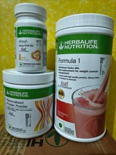 HERBALIFE WEIGHT LOSS COMBO FORMULA 1 STRAWBERRY SHAKE AFRESH GINGER ROTEIN POWDER 200GM Protein Shake