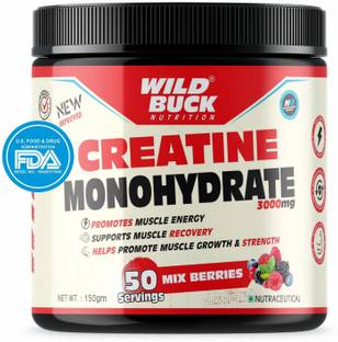 WILD BUCK Pure Creatine For Endurance, High Intensity Workout & Speeds Up Muscle growth Creatine