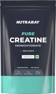 Nutrabay Pure Micronised Creatine Monohydrate | Pre/Post Workout Supplement -100 Gram Creatine