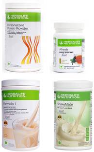 HERBALIFE Formula 1 Vanilla and Protein 400 And Shake Mate And Afresh Tulsi. Protein Shake