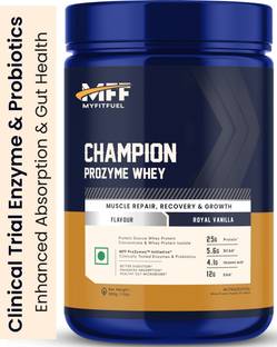 MyFitFuel Champion ProZymes Whey Protein Concentrate & Isolate- 25g Protein 500g Vanilla Whey Protein