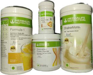 Herbalife Nutrition Formula 1 Mango + Protein Powder 200 G+ Shake Mate + Afresh - Cinnamon Protein Shake