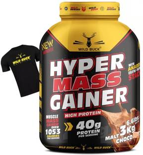 WILD BUCK Hyper Mass Gainer With Power Of Taurine & Creatine For Hardcore Muscle Growth Weight Gainers/Mass Gainers