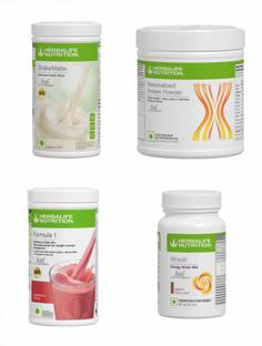 HERBALIFE F1 SHAKE MIX-STRAWBERRY,SHAKEMATE,PP-200GM AND ELAICHI (PACK OF 4) Protein Shake