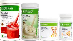 Herbalife Nutrition formula 1 strawberry 500g + shakemate 500g+ protein powder 200g+ afresh peach Plant-Based Protein