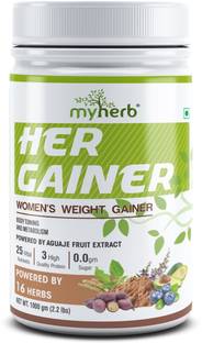 MYHERB Women’s Weight Gainer,Her Gainer,(Body Weight & Muscle Gain) With 16 Herbs Weight Gainers/Mass Gainers