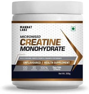 Mannat Labz Micronised Creatine Monohydrate | Lab Tested | Enhanced Absorption | 100% Pure Creatine