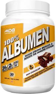Master Dream Bodies (MDB) 100% Albumen | 24g Protein per serving | Zero Fat | ZERO Egg Smell | Egg Protein