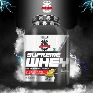vogue SUPREME WHEY PROTEIN POWDER SUPPLEMENT 60 SERVINGS & DigeZyme Better Digestion Whey Protein