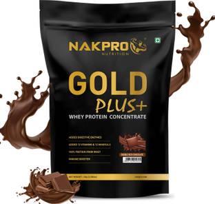 Nakpro Gold Plus+ Whey Protein Concentrate with Digestive Enzymes|25g Protein 5.5g BCAA Whey Protein