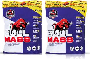 BULL NUTRITION bull mass gainer Muscle Recovery and Muscle Growth 6+6lbs Weight Gainers/Mass Gainers