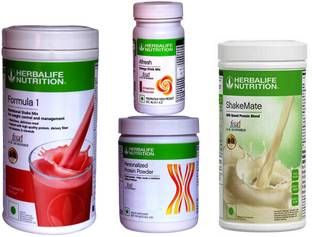 Herbalife Nutrition FORMOLA 1 SHAKE +PROTIEN STRAWBERRY 200g +AFRESH CINNAMAN+ SHAKEMATE MILK POWDER Whey Protein