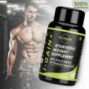 ACTIWOW I-Gain Plus | Ayurvedic weight Gainers/ Mass Gainers| 90 Tablets Weight Gainers/Mass Gainers