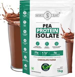Nature's island Plant Protein - Pea Protein Isolate 1 KG (25 G Protein,4.7 G BCAAs, 0G Sugar) Plant-Based Protein