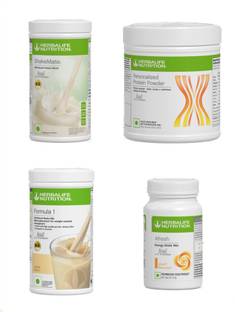 HERBALIFE SHAKEMATE,PP-200GM,F1-VANILLA AND PEACH (PACK OF 4) Protein Shake
