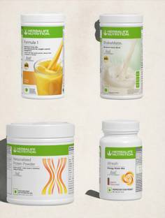 HERBALIFE F1 SHAKE MIX-MANGO,SHAKEMATE,PP-200GM AND ELAICHI (PACK OF 4) Protein Shake