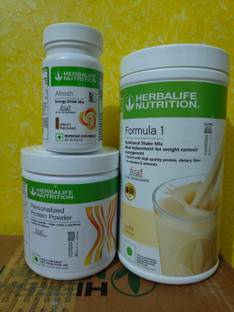 HERBALIFE FORMULA 1 WEIGHT LOSS COMBO VANILLA SHAKE AFRESH ELAICHI PARTEIN POWDER 200GM Protein Shake