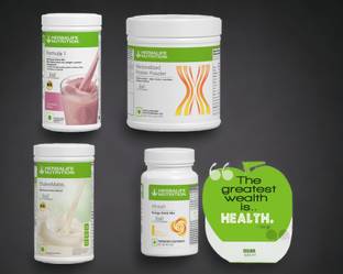 HERBALIFE F1 SHAKE MIX-ROSE KHEER,PP-200GM,LEMON AND SHAKEMATE (PACK OF 4) Protein Shake