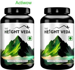 ACTIWOW Height Veda Natural Formula for Optimal Height Development Pack of 2 Plant-Based Protein