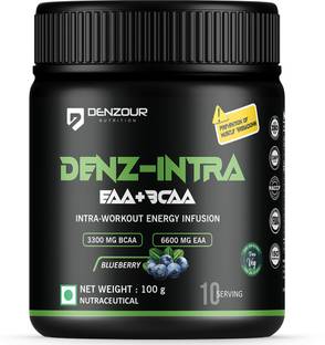 DENZOUR NUTRITION Denz- Intra Workout Powder Energy Infusion Formula with 3300mg BCAA, 6600mg EAA BCAA