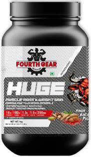 FOURTH GEAR Huge Muscle Mass & Weight Gainer Supplement Powder with DigeZyme Whey Protein