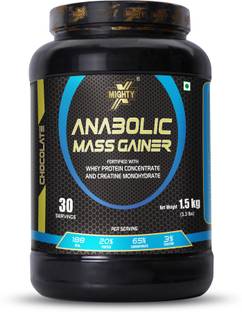 MIGHTYX Anabolic Mass Gainer | Lean Mass Gain Protein Powder-Chocolate Weight Gainers/Mass Gainers
