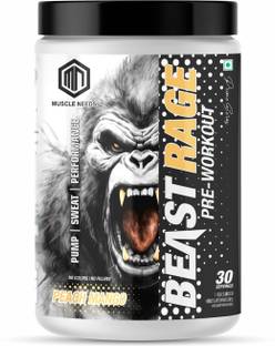 MUSCLE NEEDS Beast Rage Pre-Workout |Energy, Focus & Performance Booster for Intense Workouts Pre Workout
