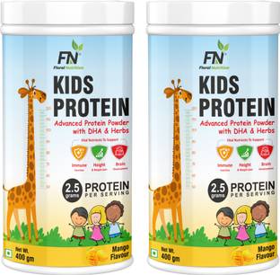 Floral Nutrition Kids Protein Powder with DHA,Vitamin-D for Growth,Immunity, Active & Strong Kid Nutrition Drink
