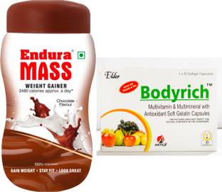 Endura Mass New pack with BODYRICH 20 capsules special supplement Weight Gainers/Mass Gainers