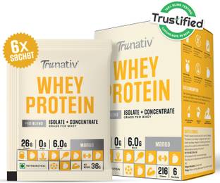 TruNativ Pro Blend Whey Protein, Grass-Fed Whey | 26g Protein | 6g BCAA | No Sugar| Whey Protein