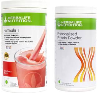 HERBALIFE Formula1 Shake - Strawberry Flavor With Personalized Protein Powder 400 Gram Plant-Based Protein