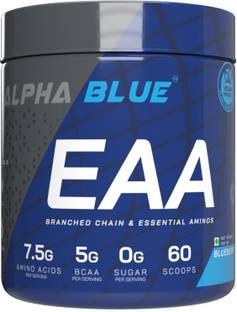 ALPHABLUE EAA Supplement With 7500mg Amino Acids, 5000mg BCAA, ZERO Sugar | Anti-Catabolic EAA (Essential Amino Acids)