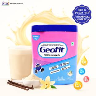 GEOFIT Vanilla Whey Protein Build Lean Muscle | Boost Energy | Support Strong Immunity Whey Protein