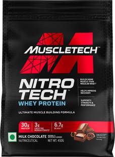 Muscletech NitroTech 30g Protein, 3g creatine monohydrate ultimate muscle building formula Whey Protein