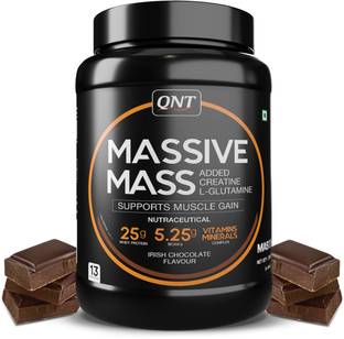 QNT Massive Mass | Muscle Mass Gainer | 2kg | Irish Chocolate Weight Gainers/Mass Gainers
