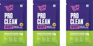 Yogabar Whey Protein Isolate + Concentrate|Chocolate 105g|26g Protein/Scoop|35g x 3 Whey Protein