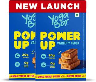 Yogabar PowerUp 20g Protein Bar Variety Pack of 10 Protein Bars