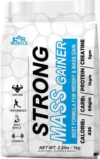 Mormuscle Strong Gainer with 16gm Protein and 5gm Creatine Weight Gainers/Mass Gainers